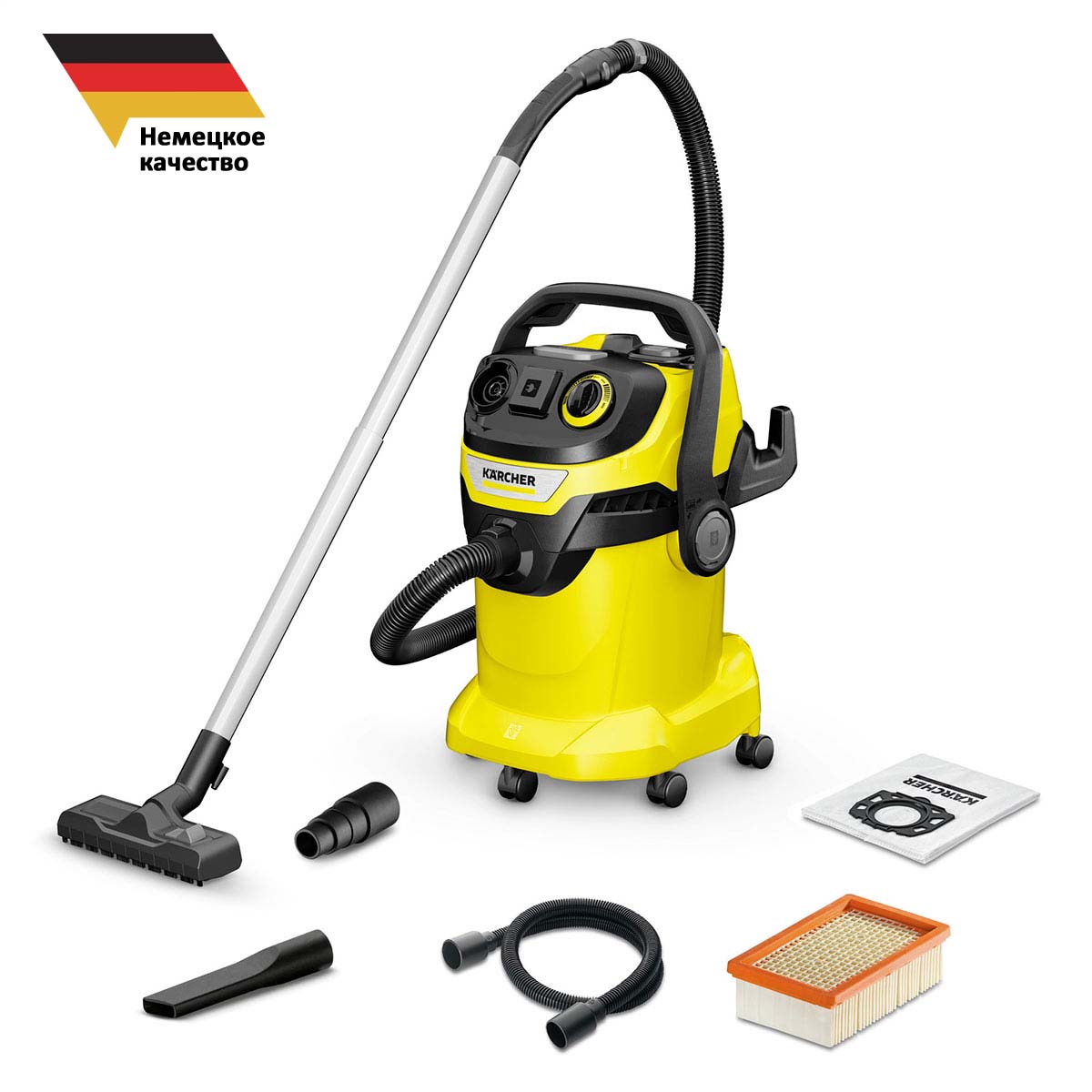 Пылесос Karcher WD 6 P V-25/8/22/T с розеткой для электроинструмента и  функцией выдува, бак 25 л