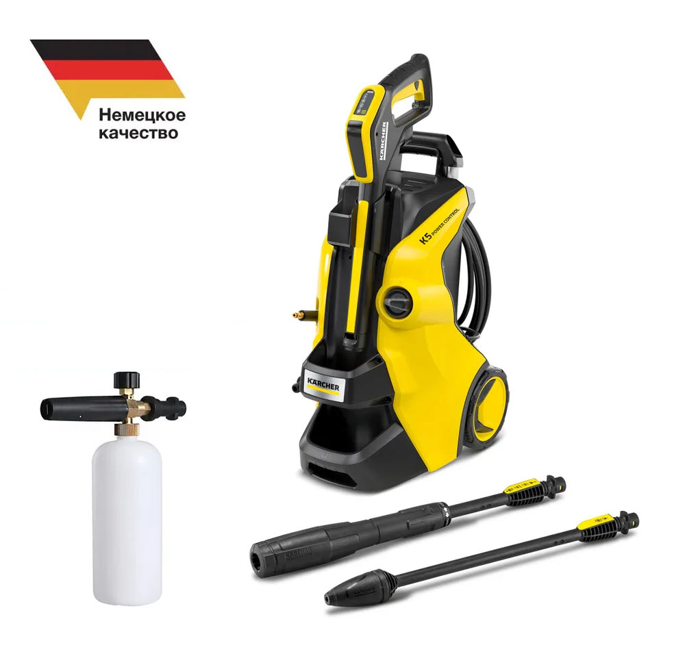 Минимойка Karcher K 5 Power Control + менное сопло 1 л, уценка, витринный  образец, маленькая трещина