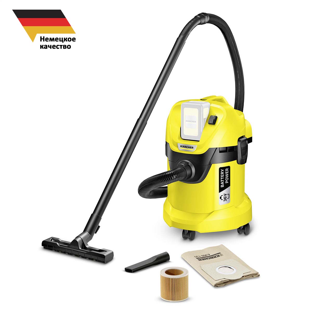 Karcher WD 3 Battery - купить в СПб беспроводной хозяйственный пылесос в  магазине ВКорзине.ru